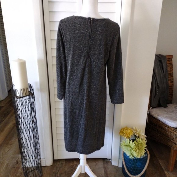 TORRID‎ Black & Silver Shimmer Knotted dress Sz. 1 (1X) - Picture 6 of 12